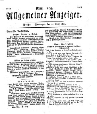 Allgemeiner Anzeiger der Deutschen Sonntag 25. April 1813