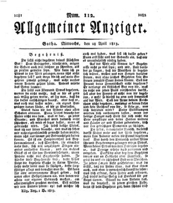 Allgemeiner Anzeiger der Deutschen Mittwoch 28. April 1813