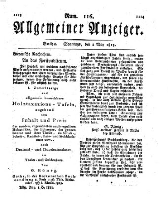 Allgemeiner Anzeiger der Deutschen Sonntag 2. Mai 1813