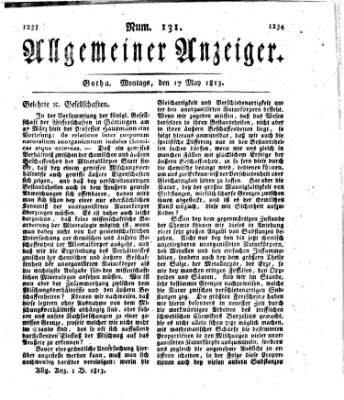 Allgemeiner Anzeiger der Deutschen Montag 17. Mai 1813