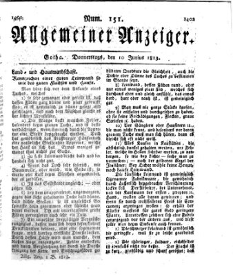 Allgemeiner Anzeiger der Deutschen Donnerstag 10. Juni 1813