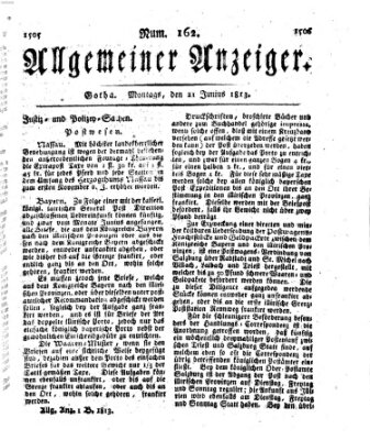 Allgemeiner Anzeiger der Deutschen Montag 21. Juni 1813