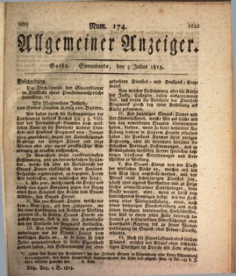 Allgemeiner Anzeiger der Deutschen Samstag 3. Juli 1813