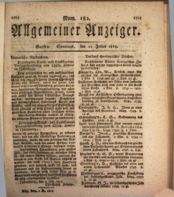 Allgemeiner Anzeiger der Deutschen Sonntag 11. Juli 1813