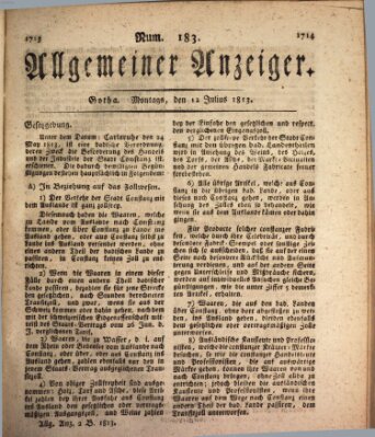 Allgemeiner Anzeiger der Deutschen Montag 12. Juli 1813