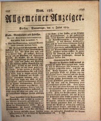 Allgemeiner Anzeiger der Deutschen Donnerstag 15. Juli 1813