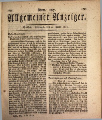 Allgemeiner Anzeiger der Deutschen Freitag 16. Juli 1813