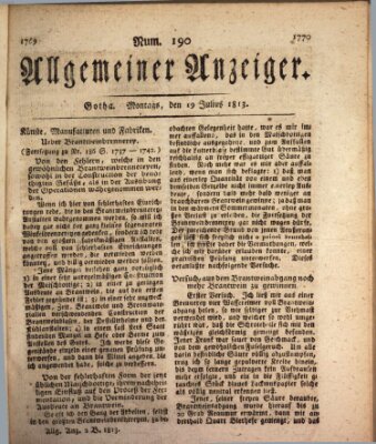 Allgemeiner Anzeiger der Deutschen Montag 19. Juli 1813