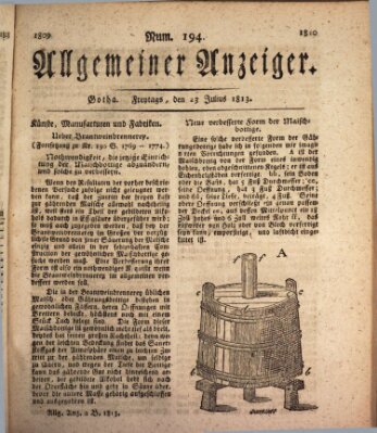 Allgemeiner Anzeiger der Deutschen Freitag 23. Juli 1813