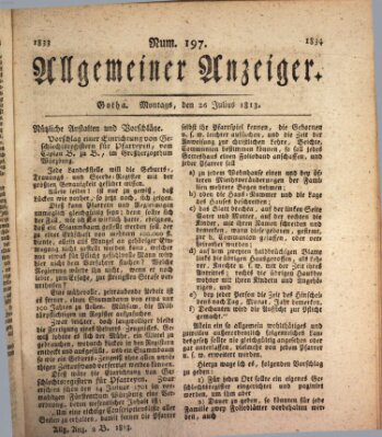 Allgemeiner Anzeiger der Deutschen Montag 26. Juli 1813