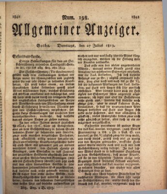 Allgemeiner Anzeiger der Deutschen Dienstag 27. Juli 1813