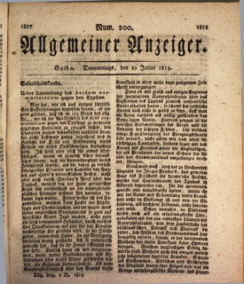 Allgemeiner Anzeiger der Deutschen Donnerstag 29. Juli 1813