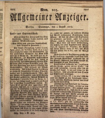 Allgemeiner Anzeiger der Deutschen Dienstag 3. August 1813