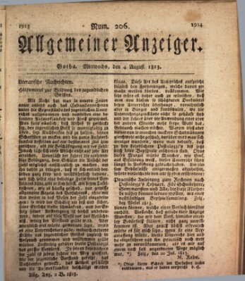 Allgemeiner Anzeiger der Deutschen Mittwoch 4. August 1813