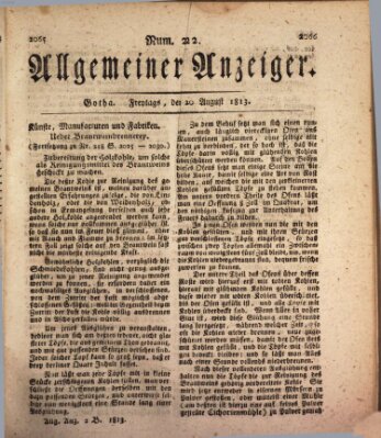 Allgemeiner Anzeiger der Deutschen Freitag 20. August 1813