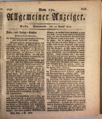 Allgemeiner Anzeiger der Deutschen Samstag 28. August 1813