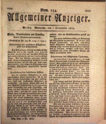 Allgemeiner Anzeiger der Deutschen Mittwoch 1. September 1813