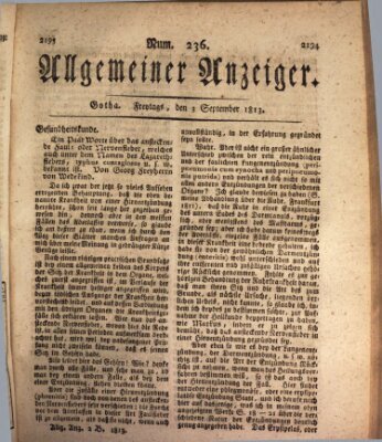 Allgemeiner Anzeiger der Deutschen Freitag 3. September 1813