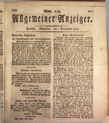 Allgemeiner Anzeiger der Deutschen Sonntag 5. September 1813