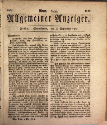 Allgemeiner Anzeiger der Deutschen Samstag 11. September 1813