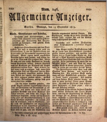 Allgemeiner Anzeiger der Deutschen Montag 13. September 1813