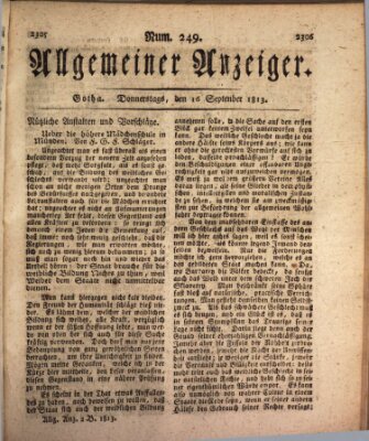 Allgemeiner Anzeiger der Deutschen Donnerstag 16. September 1813