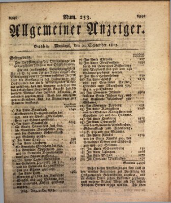 Allgemeiner Anzeiger der Deutschen Montag 20. September 1813