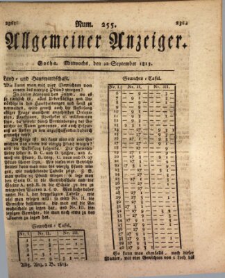 Allgemeiner Anzeiger der Deutschen Mittwoch 22. September 1813