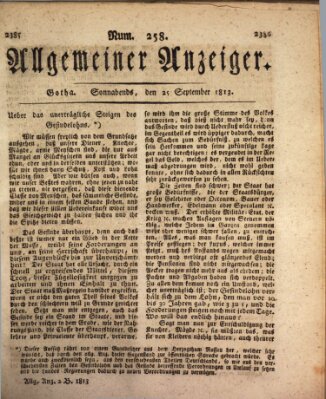 Allgemeiner Anzeiger der Deutschen Samstag 25. September 1813