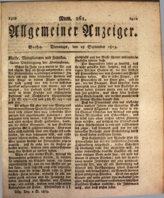 Allgemeiner Anzeiger der Deutschen Dienstag 28. September 1813