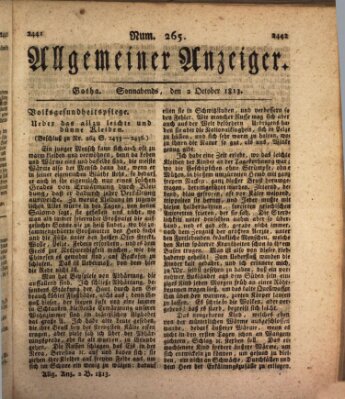 Allgemeiner Anzeiger der Deutschen Samstag 2. Oktober 1813