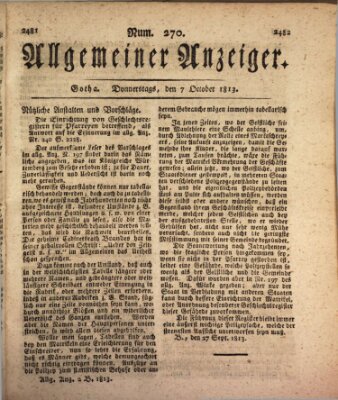 Allgemeiner Anzeiger der Deutschen Donnerstag 7. Oktober 1813