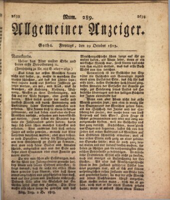 Allgemeiner Anzeiger der Deutschen Freitag 29. Oktober 1813