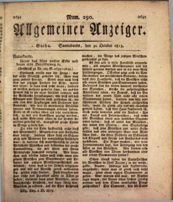 Allgemeiner Anzeiger der Deutschen Samstag 30. Oktober 1813