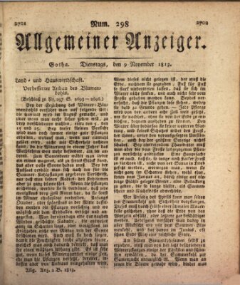 Allgemeiner Anzeiger der Deutschen Dienstag 9. November 1813