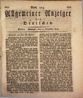 Allgemeiner Anzeiger der Deutschen Freitag 10. Dezember 1813