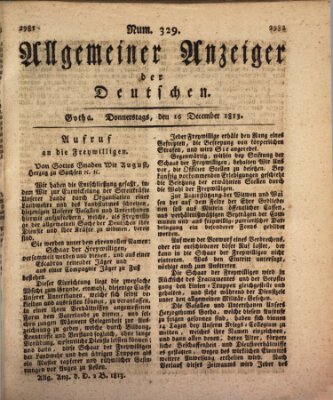 Allgemeiner Anzeiger der Deutschen Donnerstag 16. Dezember 1813