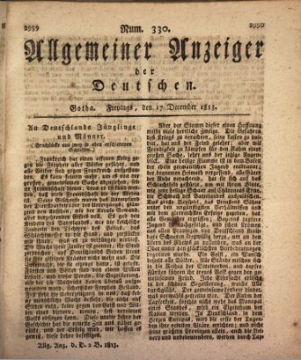 Allgemeiner Anzeiger der Deutschen Freitag 17. Dezember 1813