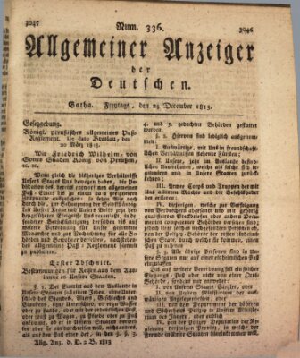 Allgemeiner Anzeiger der Deutschen Freitag 24. Dezember 1813