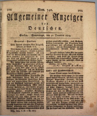 Allgemeiner Anzeiger der Deutschen Donnerstag 30. Dezember 1813