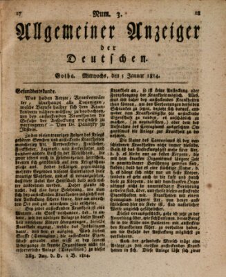 Allgemeiner Anzeiger der Deutschen Mittwoch 5. Januar 1814