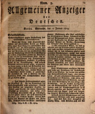 Allgemeiner Anzeiger der Deutschen Mittwoch 12. Januar 1814