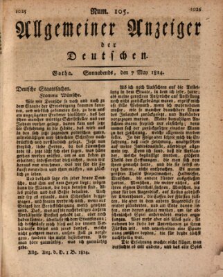 Allgemeiner Anzeiger der Deutschen Samstag 7. Mai 1814