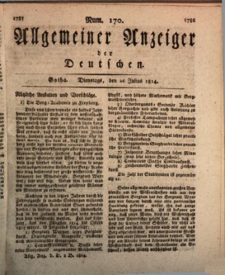 Allgemeiner Anzeiger der Deutschen Dienstag 26. Juli 1814