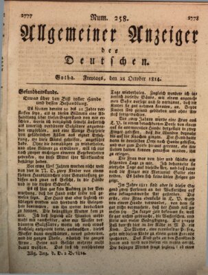 Allgemeiner Anzeiger der Deutschen Freitag 28. Oktober 1814