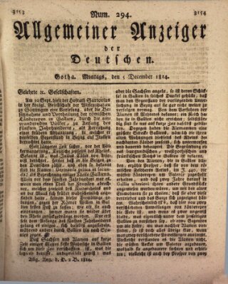 Allgemeiner Anzeiger der Deutschen Montag 5. Dezember 1814