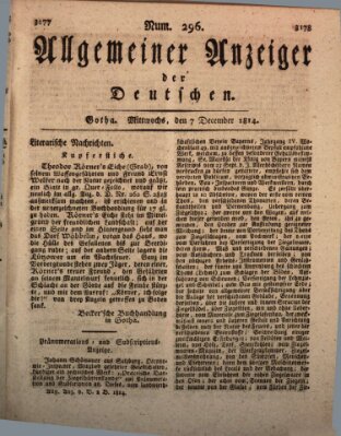 Allgemeiner Anzeiger der Deutschen Mittwoch 7. Dezember 1814