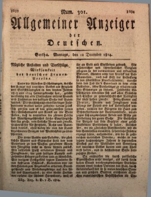 Allgemeiner Anzeiger der Deutschen Montag 12. Dezember 1814