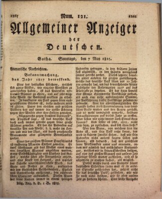 Allgemeiner Anzeiger der Deutschen Sonntag 7. Mai 1815