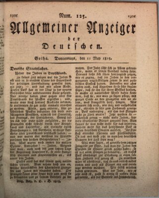 Allgemeiner Anzeiger der Deutschen Donnerstag 11. Mai 1815